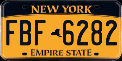NY license plate FBF6282