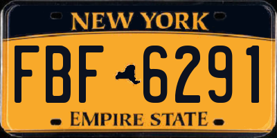 NY license plate FBF6291
