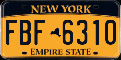NY license plate FBF6310
