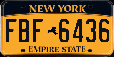 NY license plate FBF6436