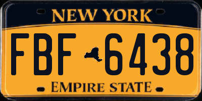 NY license plate FBF6438