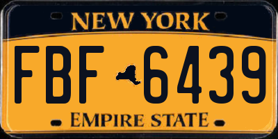 NY license plate FBF6439