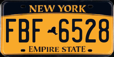 NY license plate FBF6528