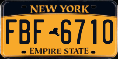 NY license plate FBF6710