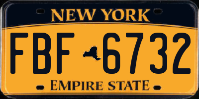 NY license plate FBF6732