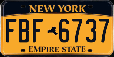 NY license plate FBF6737