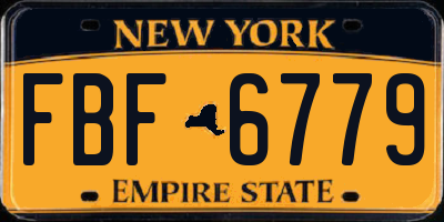 NY license plate FBF6779