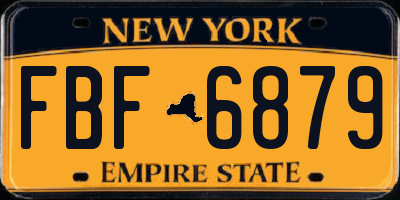 NY license plate FBF6879