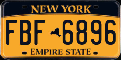 NY license plate FBF6896