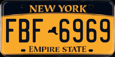 NY license plate FBF6969