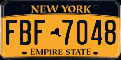 NY license plate FBF7048