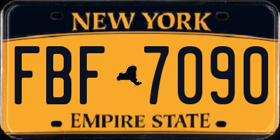 NY license plate FBF7090