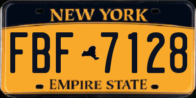 NY license plate FBF7128