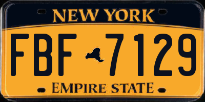 NY license plate FBF7129