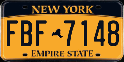 NY license plate FBF7148