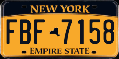 NY license plate FBF7158