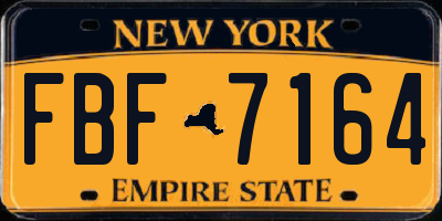 NY license plate FBF7164