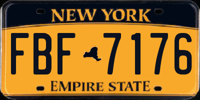 NY license plate FBF7176