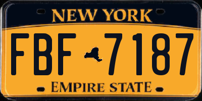 NY license plate FBF7187