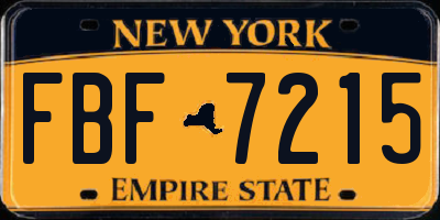 NY license plate FBF7215