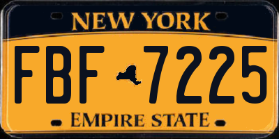 NY license plate FBF7225