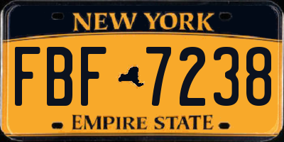 NY license plate FBF7238