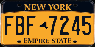 NY license plate FBF7245