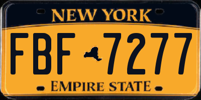 NY license plate FBF7277