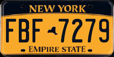 NY license plate FBF7279