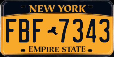NY license plate FBF7343