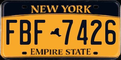 NY license plate FBF7426