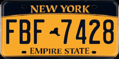 NY license plate FBF7428