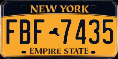NY license plate FBF7435