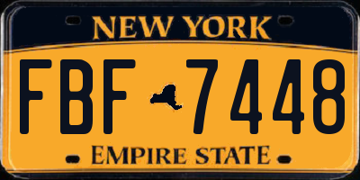NY license plate FBF7448