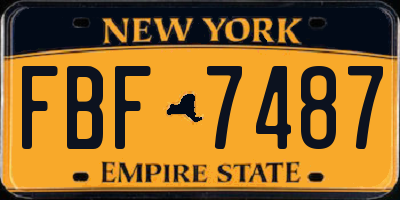 NY license plate FBF7487