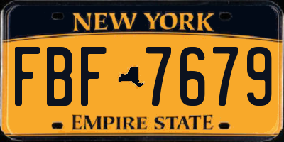 NY license plate FBF7679