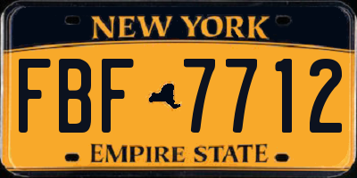 NY license plate FBF7712