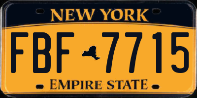 NY license plate FBF7715