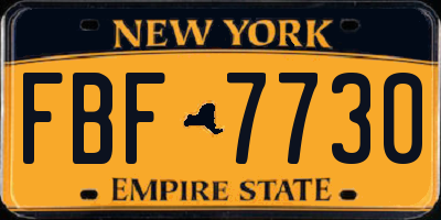 NY license plate FBF7730