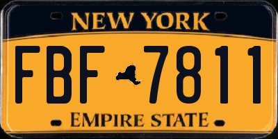 NY license plate FBF7811