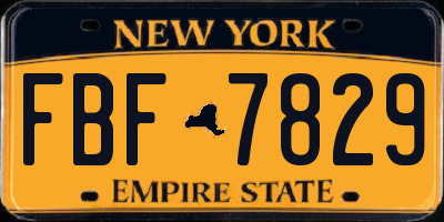 NY license plate FBF7829
