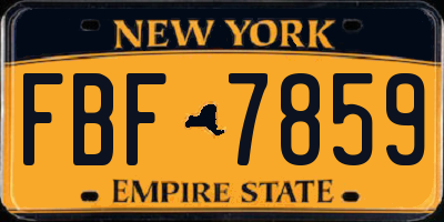 NY license plate FBF7859