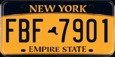 NY license plate FBF7901