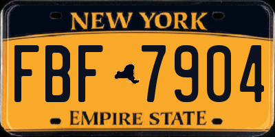 NY license plate FBF7904