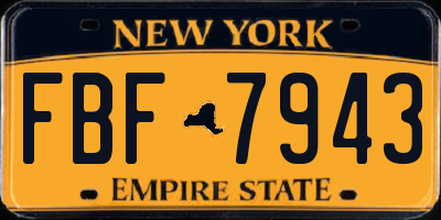 NY license plate FBF7943