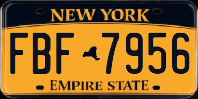NY license plate FBF7956