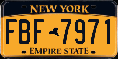 NY license plate FBF7971