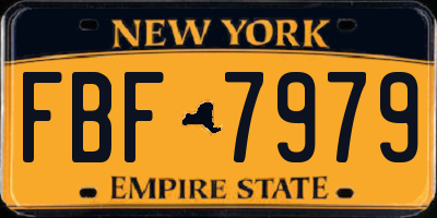 NY license plate FBF7979