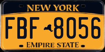 NY license plate FBF8056