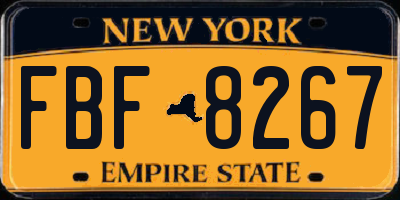 NY license plate FBF8267